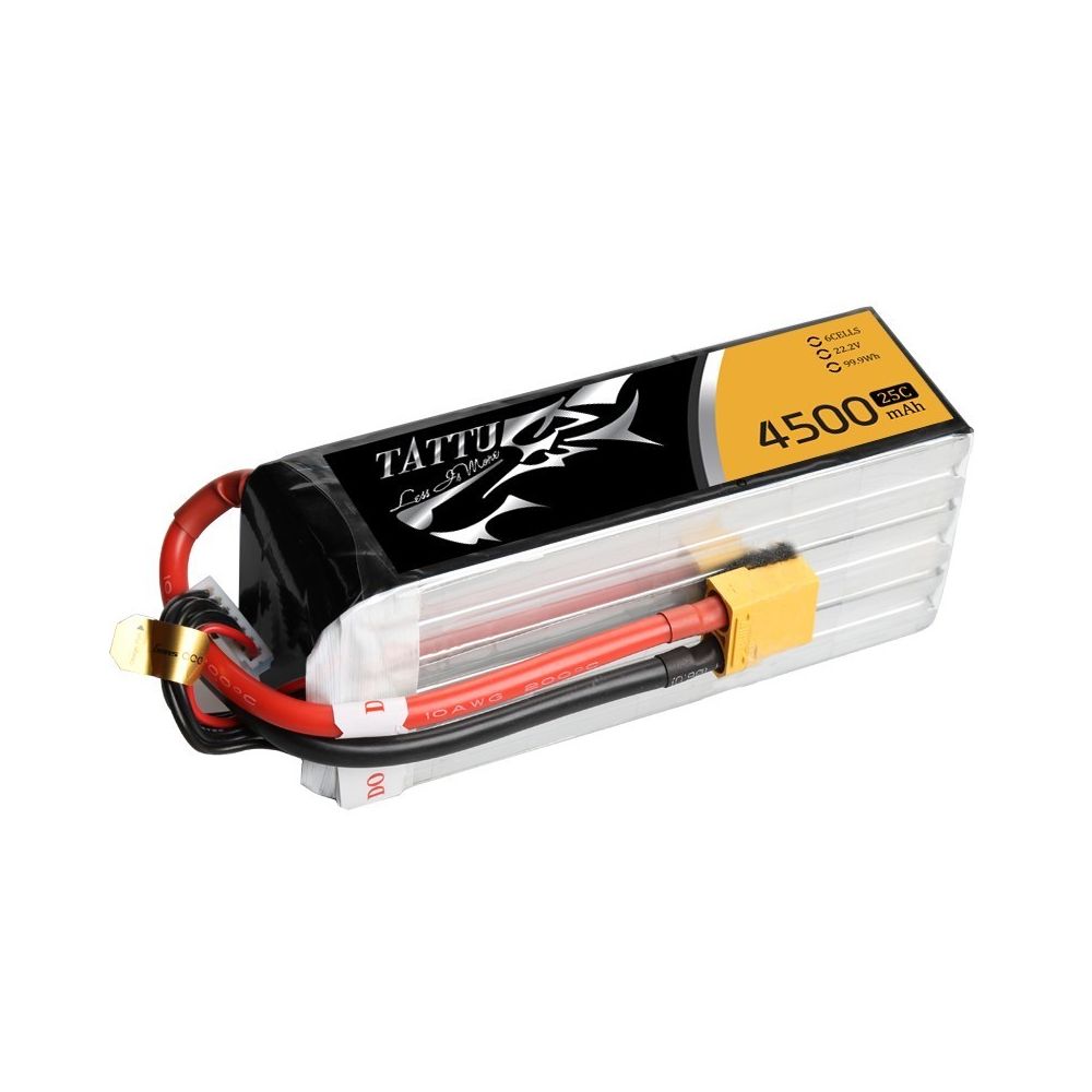 Tattu - Tattu 4500mAh 22.2V 25C 6S1P Lipo Battery Pack - Batteries et chargeurs