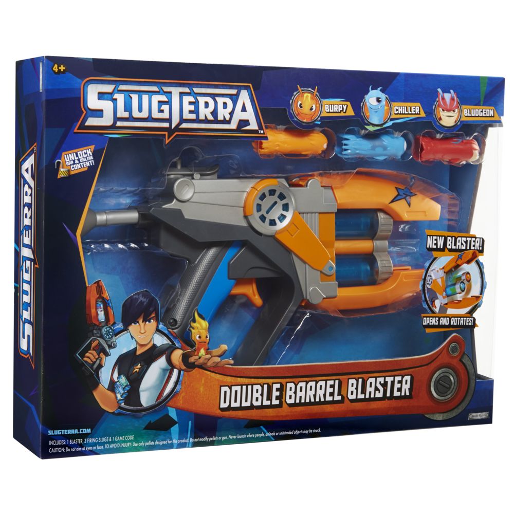 Slugterra - Pistolet Blaster Double canons et 3 slugs - LUG05 - Jeux d'adresse