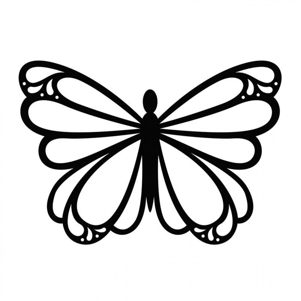 Artemio - Matrice de découpe et d'embossage - papillon arrondi - Accessoires Bureau