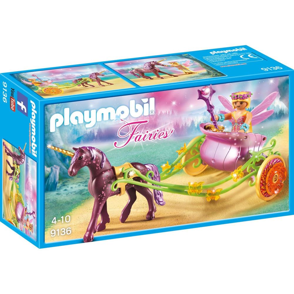 Playmobil - PLAYMOBIL 9136 Fée avec carrosse et licorne - Playmobil