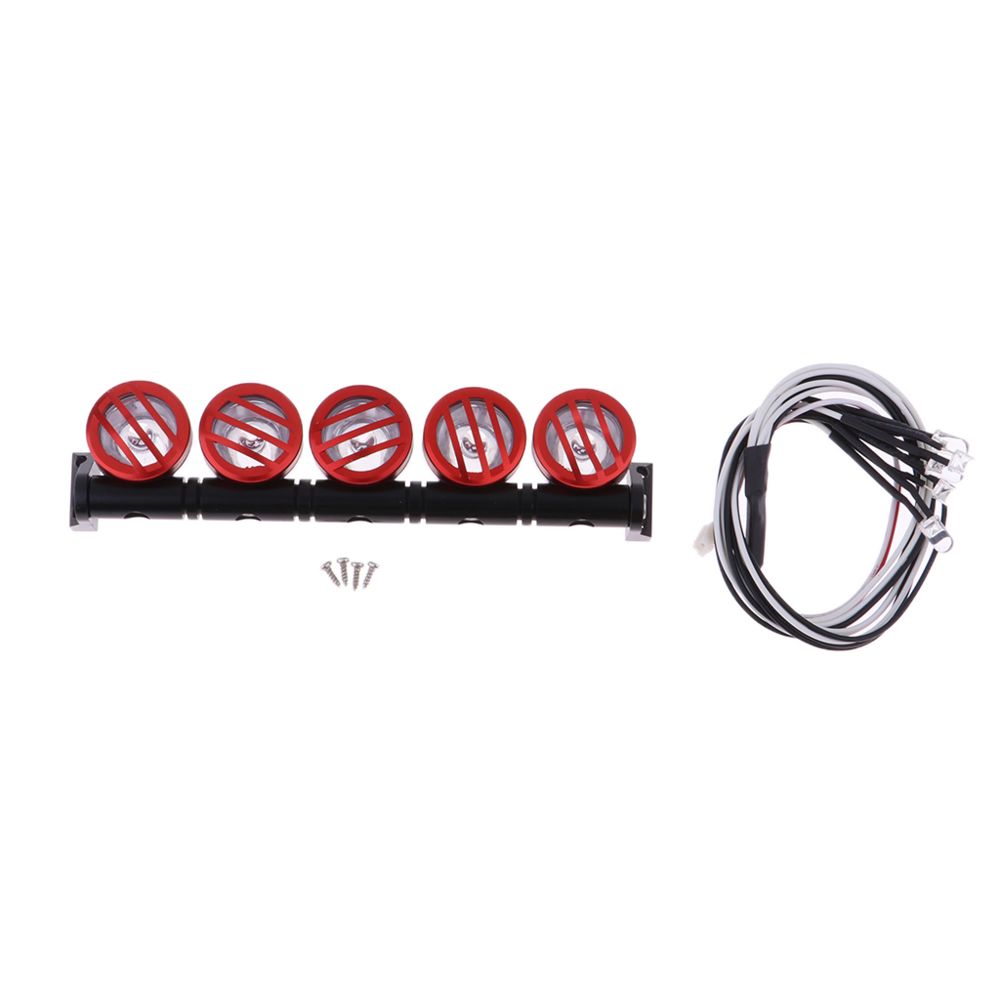 marque generique - 5pieces 1/10 LED Light Bar pour voiture RC Traxxas TRX4 D90 Axial SCX10 Rouge - Accessoires et pièces