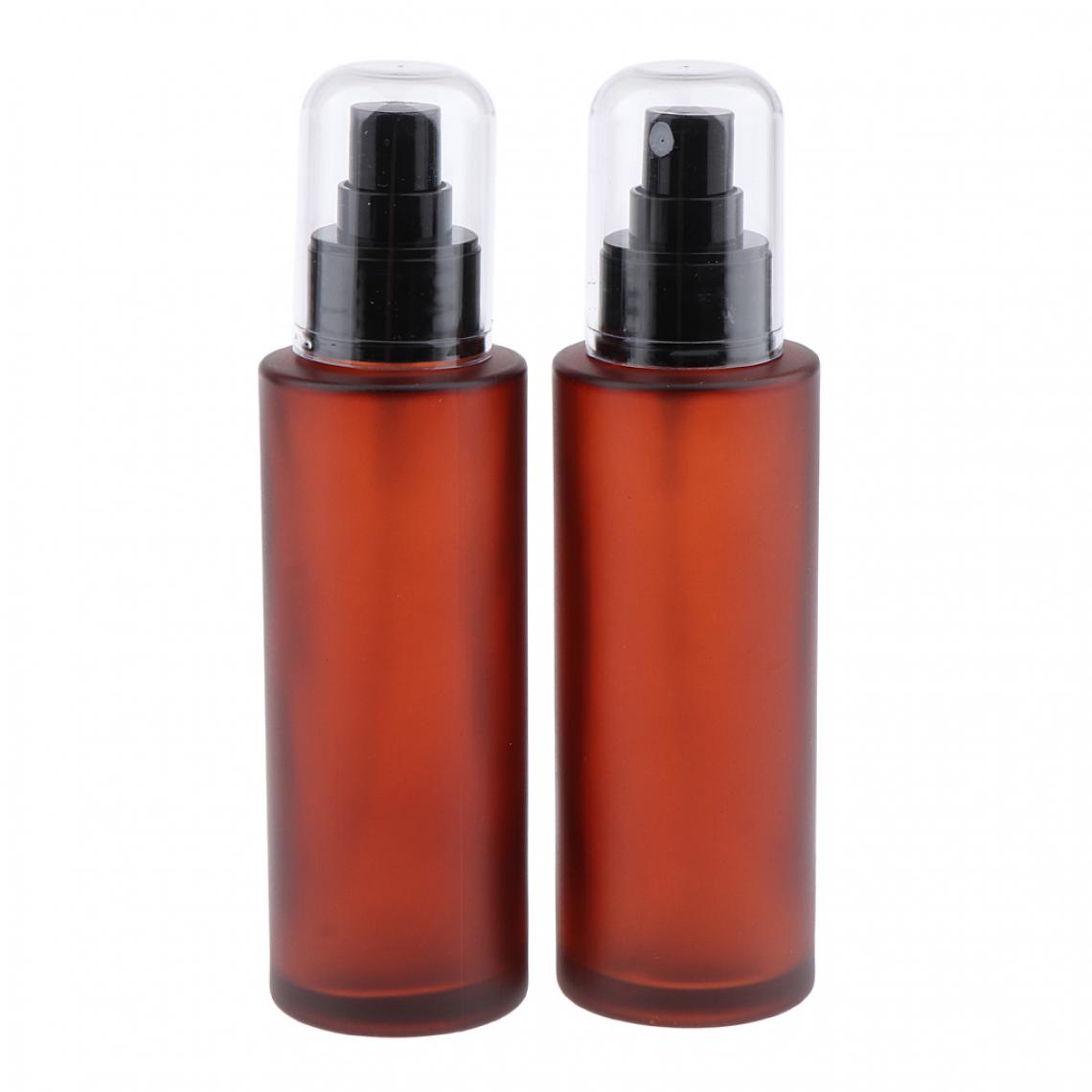 marque generique - 2x voyage rechargeable verre vide vaporisateur parfum bouteille atomiseur pompe 100 ml - Maquillage et coiffure