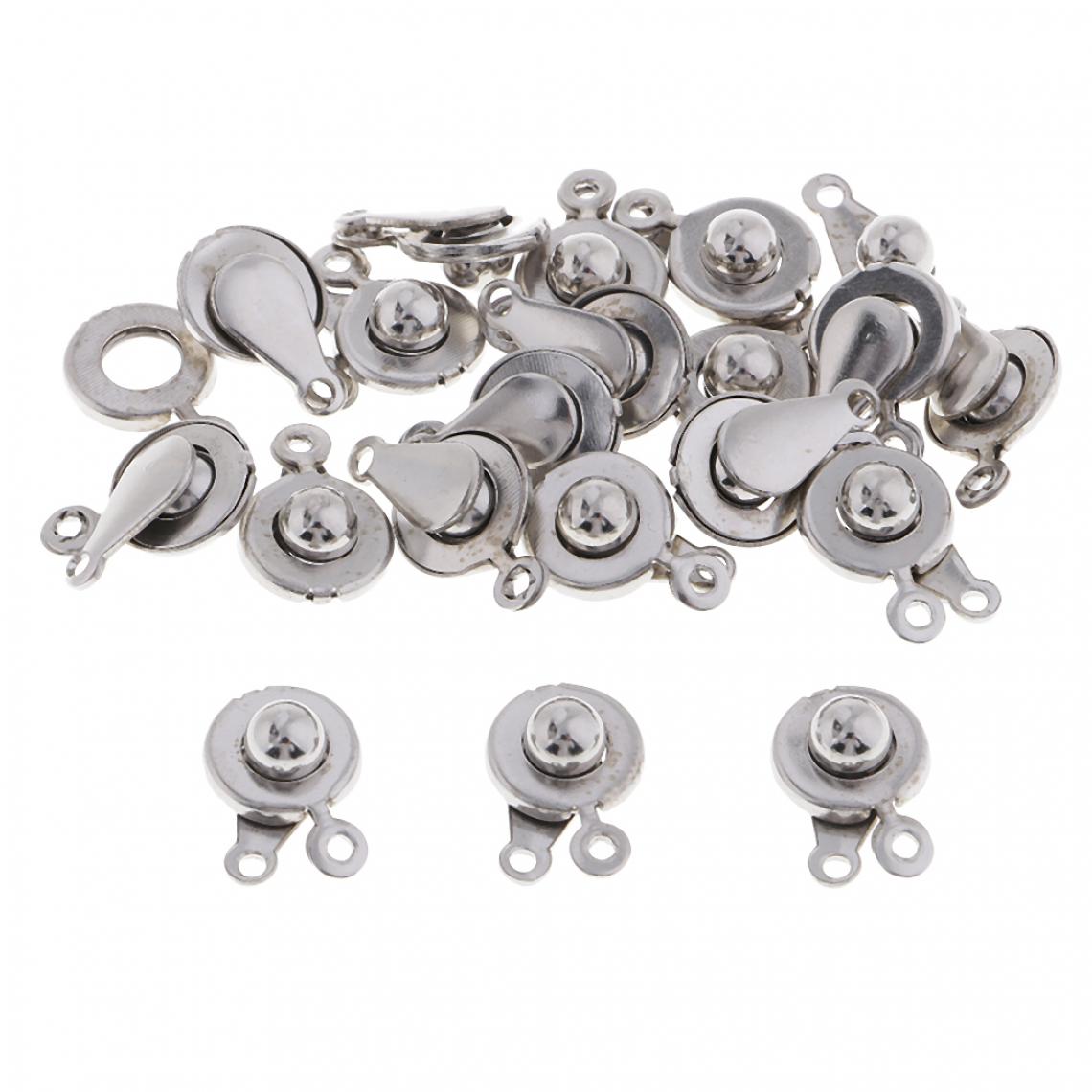 marque generique - 20x Collier en cuivre, connecteurs de bracelet, fermoir à pression, conclusions, 10x7mm - Perles