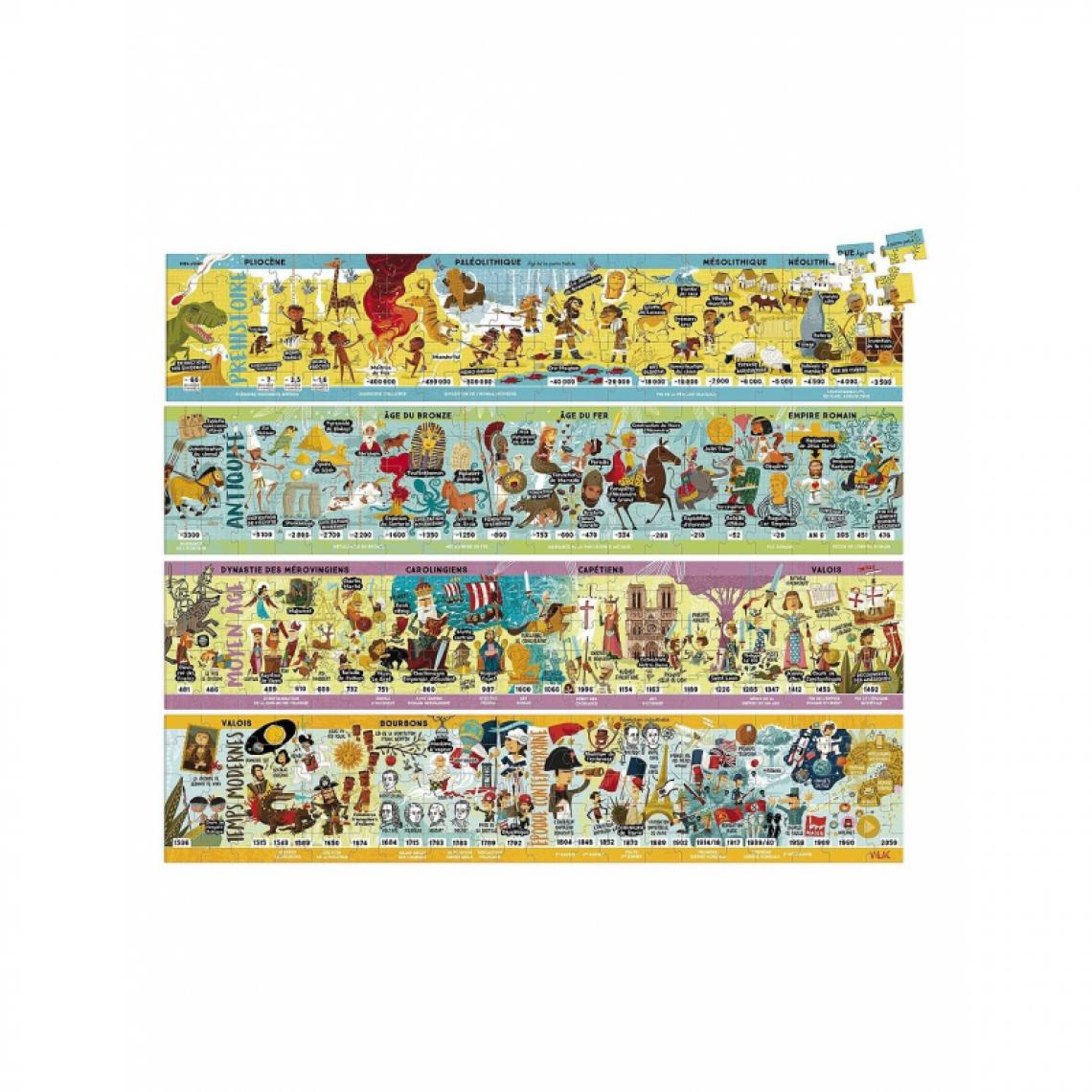 Vilac - Vilac - Grande frise historique puzzle 4 x 100 pcs - Animaux