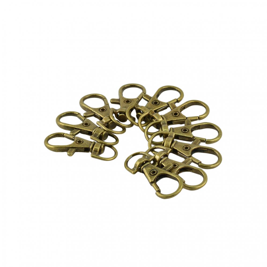 marque generique - 10pcs Pivotant Fermoir Homard Clips Snap Crochet Accessoires DIY Porte-clés Sac Craft - Perles