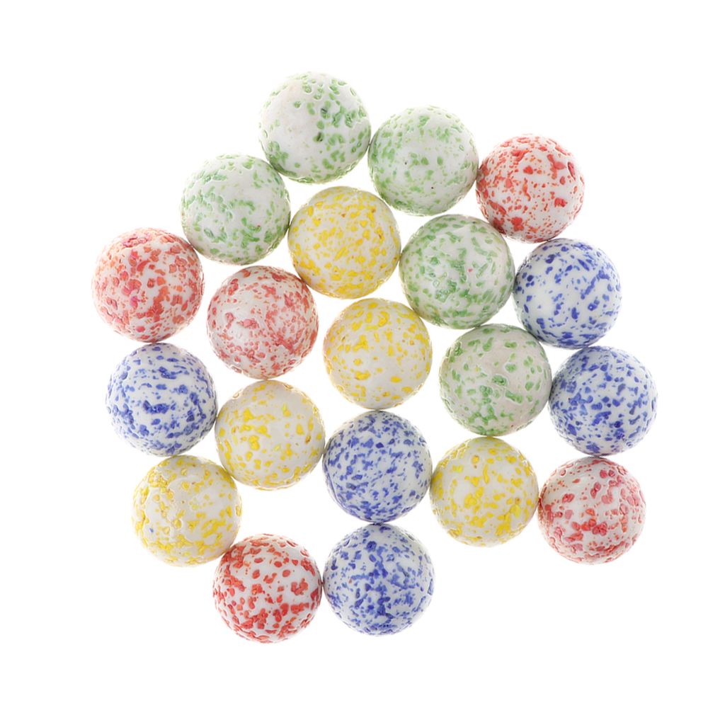 marque generique - Ensemble de 20pcs billes de verre boule de perle pour dames chinoises Toy Home Decor #D - Jeux éducatifs