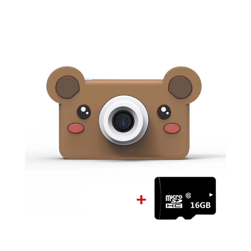 Wewoo - Caméra Enfant D9 800 W Pixel Lens Mode Mini de sport numérique mince et légère avec écran de 2,0 pouces et étui de protection en forme d'ours et mémoire 16G pour enfants - Appareil photo enfant