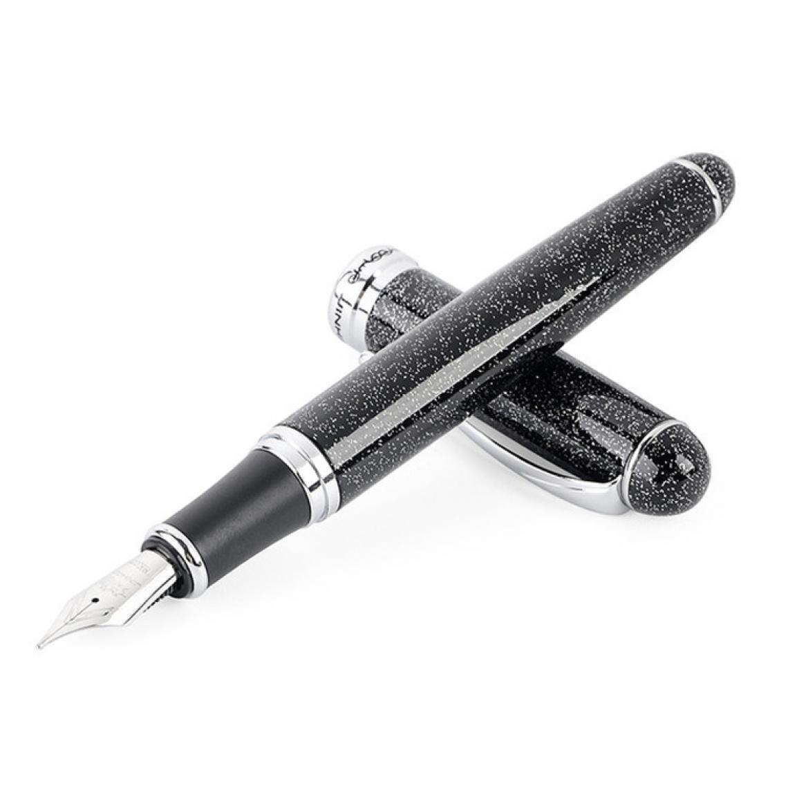 Wewoo - X750 papeterie stylo-plume en acier inoxydable plume moyenne stylos encre cadeau école cadeautaille 1.0mm noir fluorescent - Accessoires Bureau