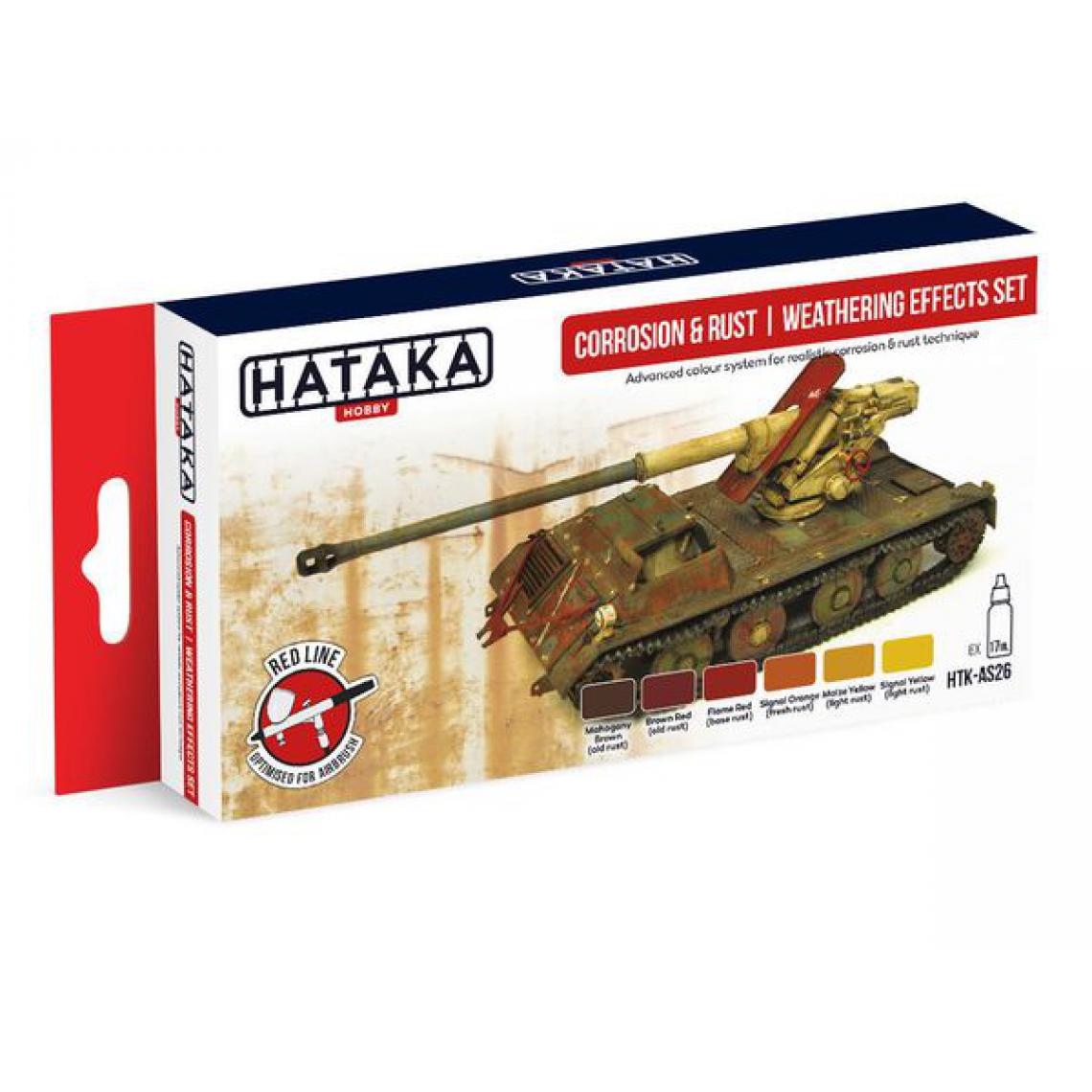 Hataka - Red Line Set (6 pcs) Corrosion & rust weathering effects set - HATAKA - Accessoires et pièces