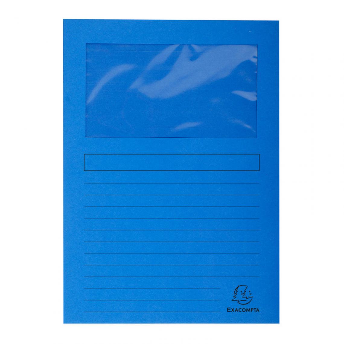 Exacompta - EXACOMPTA Chemise à fenêtre FOREVER, A4, 120 g/m2,bleu foncé () - Accessoires Bureau