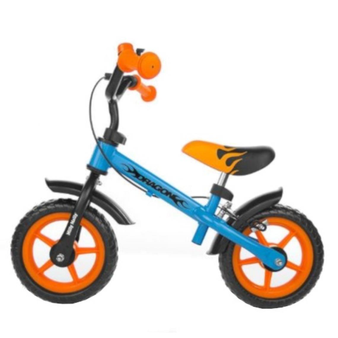 Milly Mally - Balance Bike Dragon avec frein orange-bleu - Tricycle