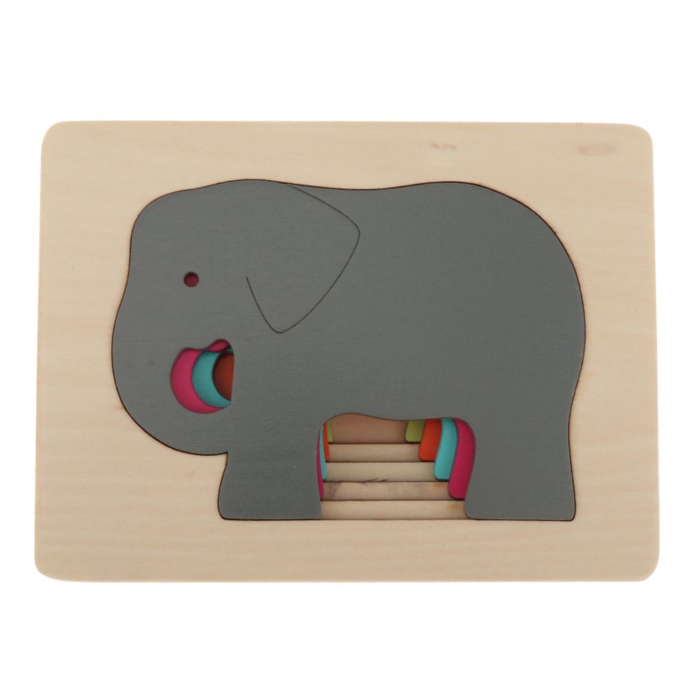marque generique - Éléphant en bois jouet éducatif poisson en bois - Jeux d'éveil