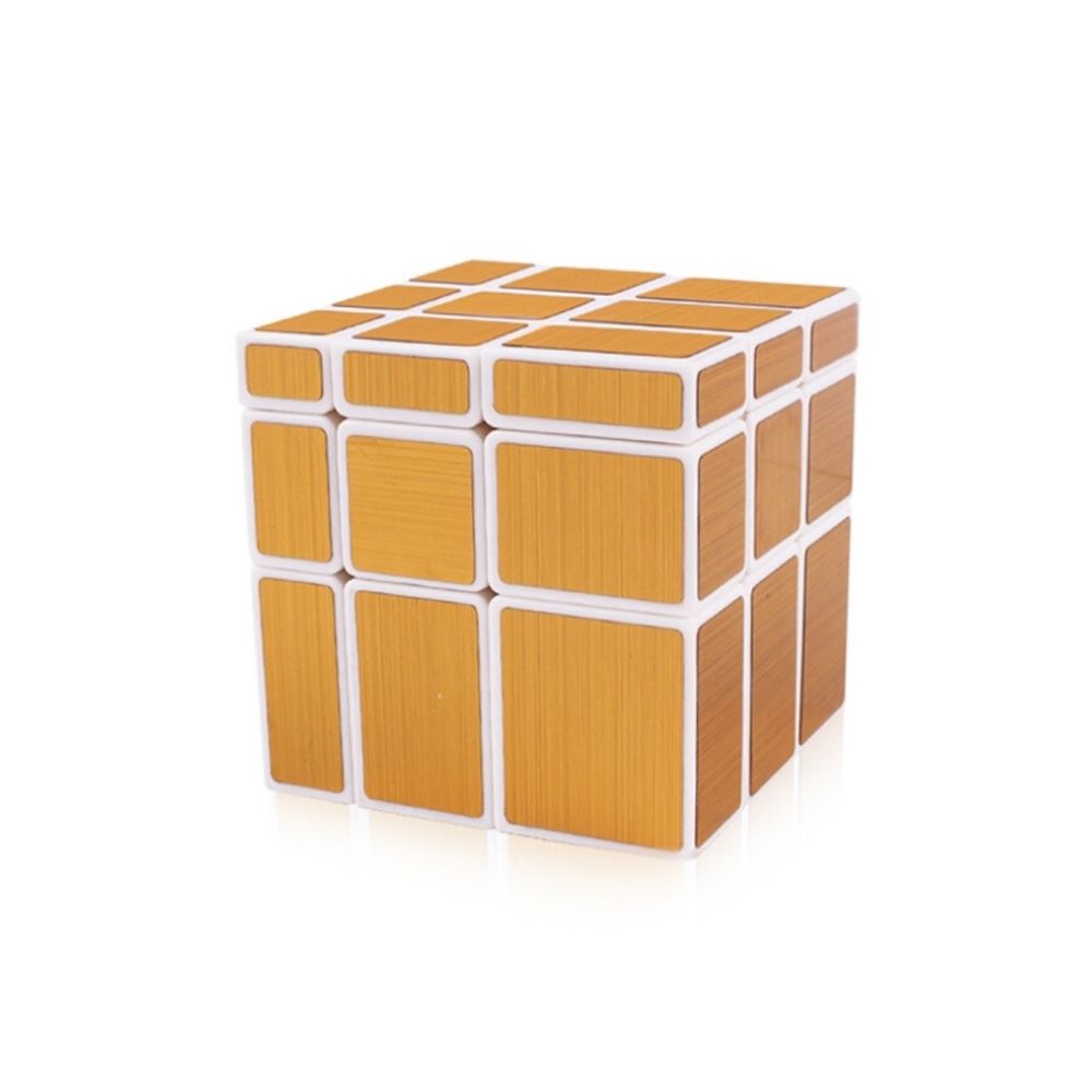 Wewoo - Cube magique or et blanc Zhisheng Glace Licorne 3ème ordre Miroir Brossé Cerveau Vitesse Puzzle Magic + - Jeux d'encastrement