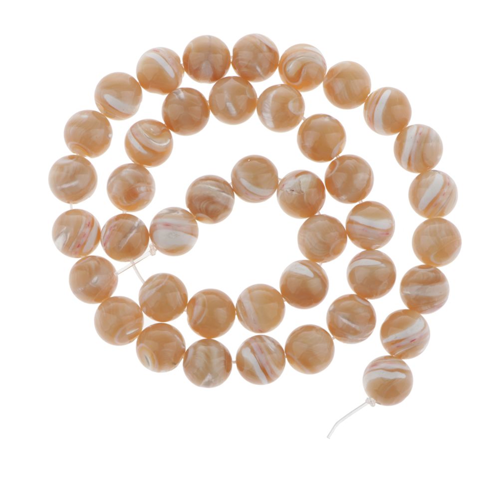 marque generique - chaîne de pierres précieuses naturelles perles de pierre de coquille pour bijoux 38mm bricolage 10pcs - Perles