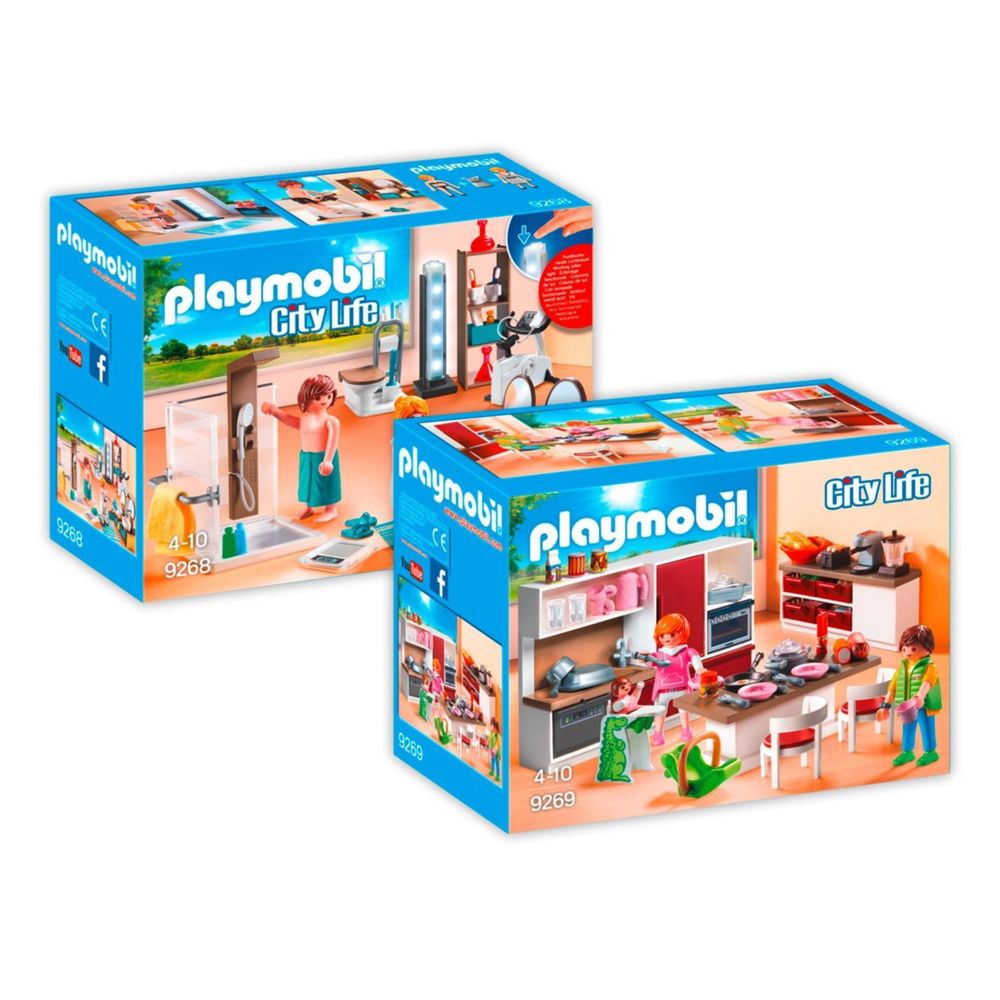 Playmobil - PLAYMOBIL 9268-9 Maison moderne - 2 boîtes - 9268+9269 - Playmobil