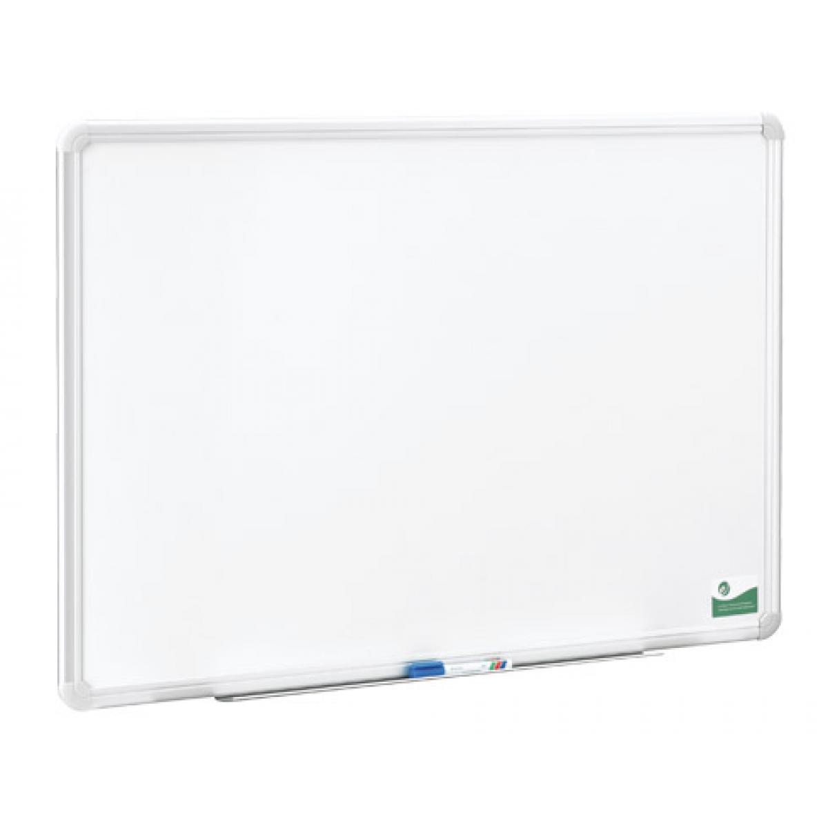 Vanerum - Tableau blanc émaillé L 90 x H 60 cm avec auget - Accessoires Bureau