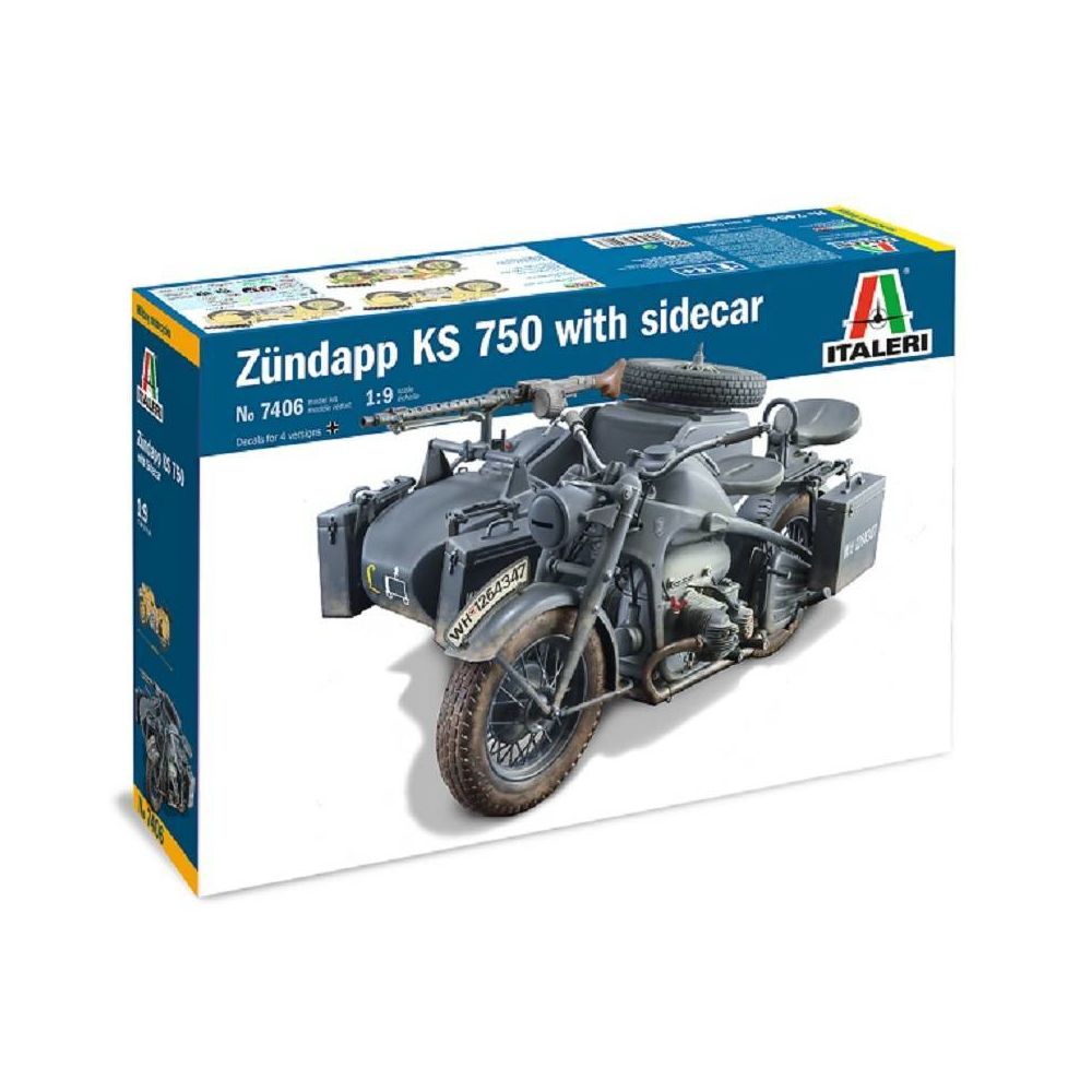 Italeri - Maquette Moto Zundapp Ks 750 With Sidecar - Motos