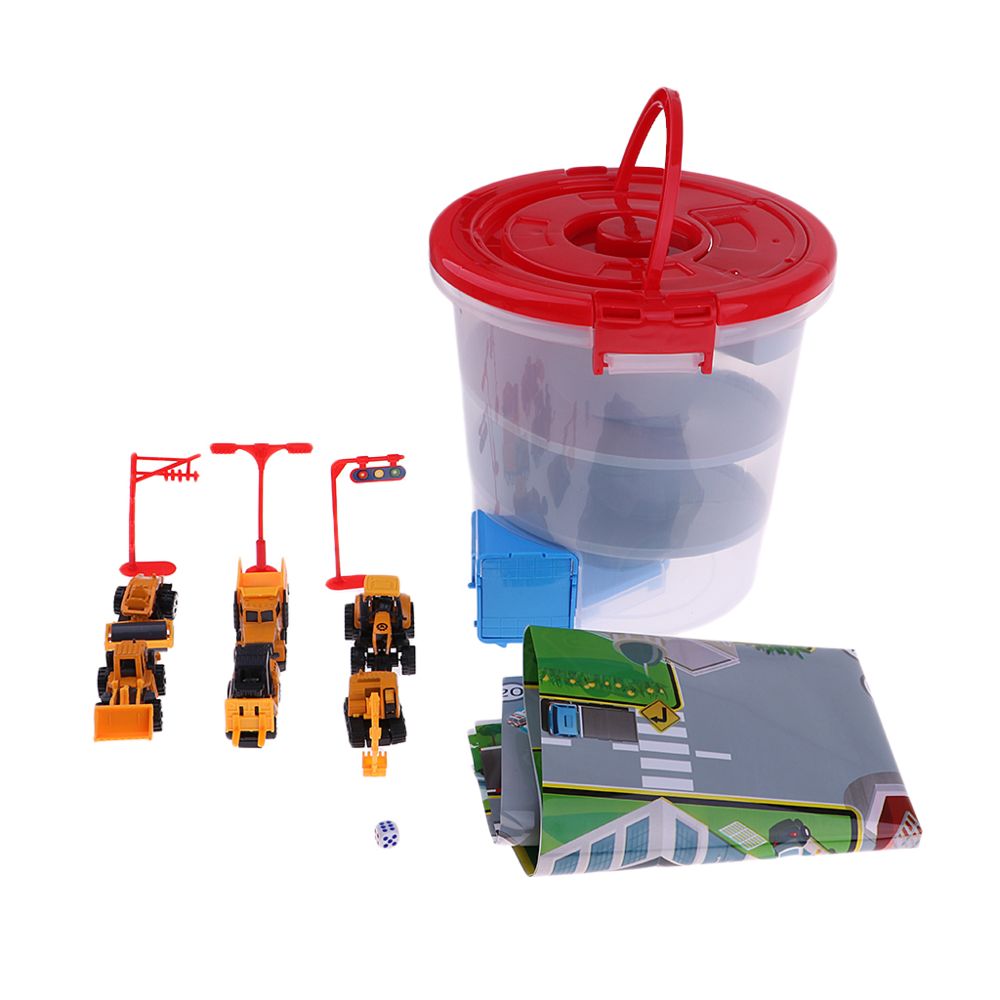 marque generique - véhicules en alliage yo-yo seau enfants voitures boîte de stockage de jouets véhicule d'ingénierie - Jeux éducatifs