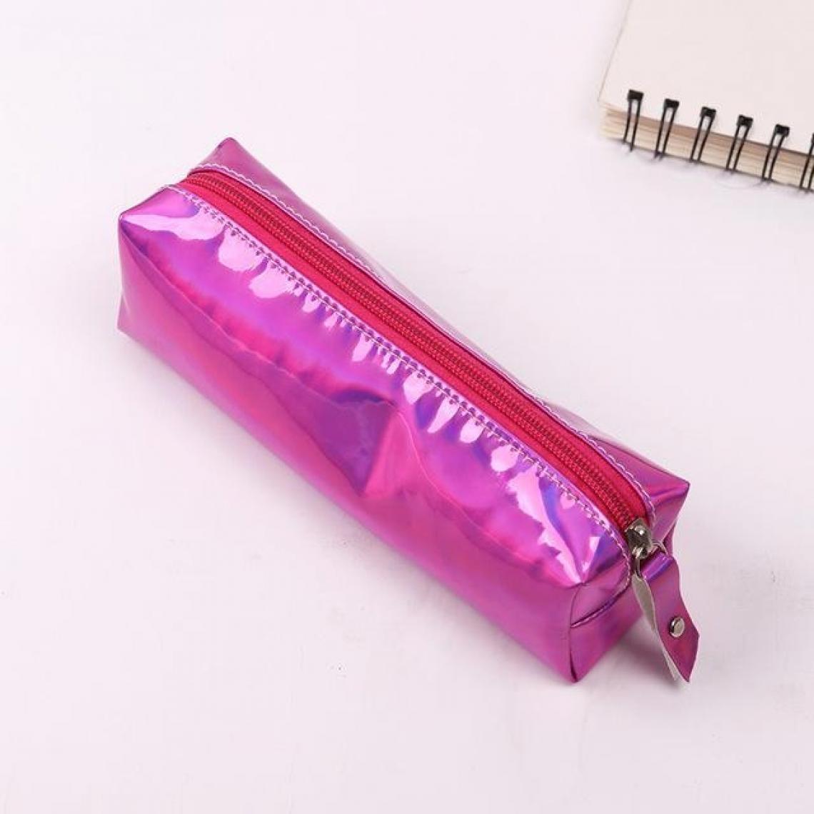 Wewoo - Iridescent laser crayon cas papeterie scolaire cadeau boîte de mignon rose rouge - Accessoires Bureau