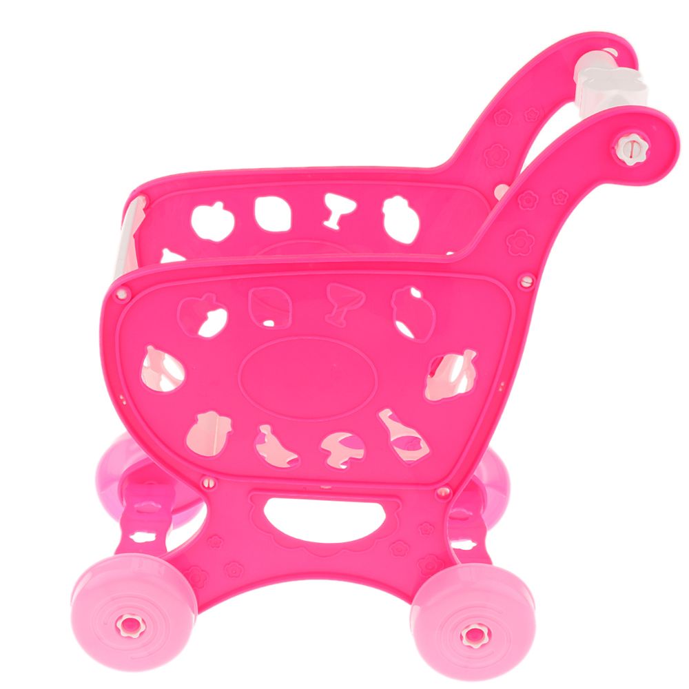 marque generique - Baby Mini Supermarket Handcart Cart Storage Pretend Shopping Cart Jouet Rose - Jeux d'éveil