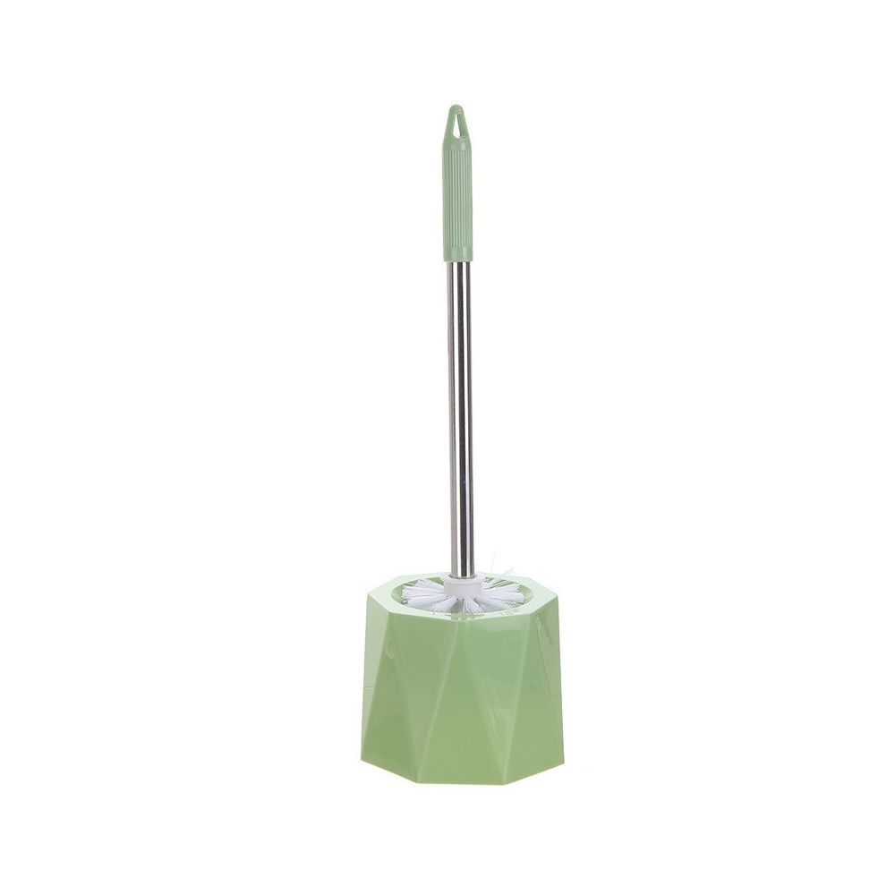 Wewoo - Base en forme de diamant Brosse de toilette à manche long acier inoxydable de nettoyage de vert - Cuisine et ménage