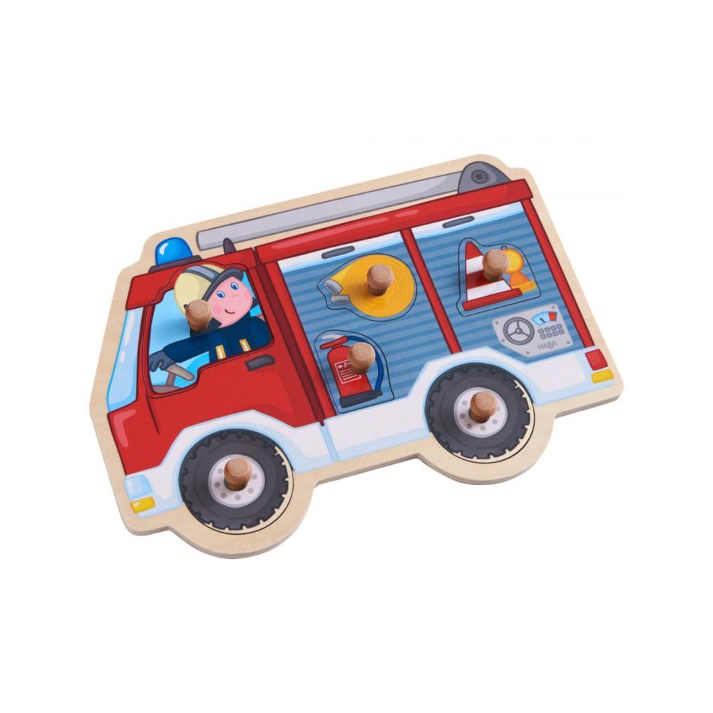 Haba - Puzzle Camion de pompiers - Animaux