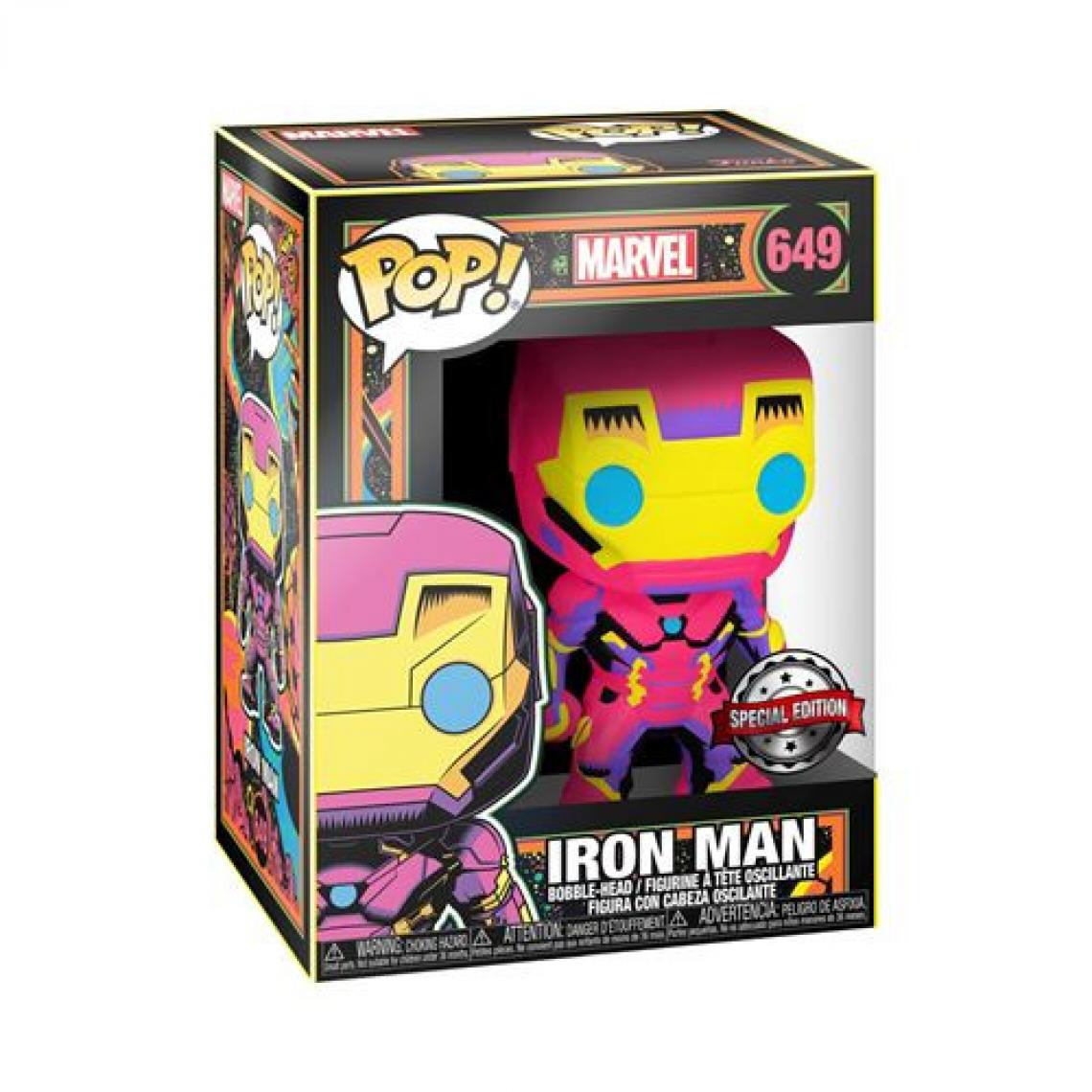 Funko - Figurine Funko Pop Marvel Black Light Iron Man Exclusivité Fnac - Animaux