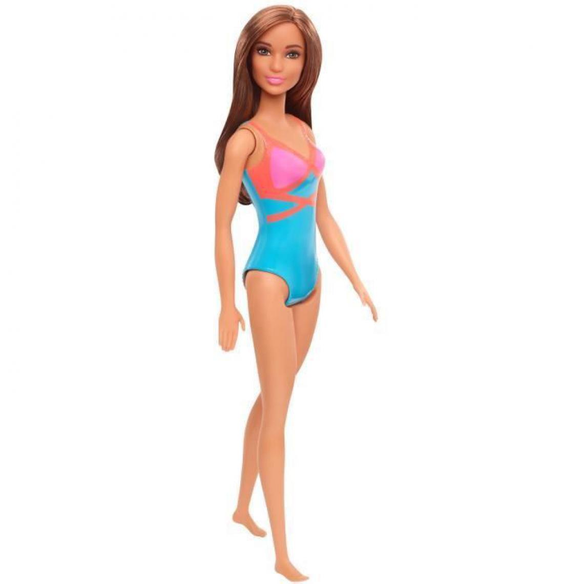 Barbie - BARBIE Plage maillot de bain bleu, rose et orange - Poupées