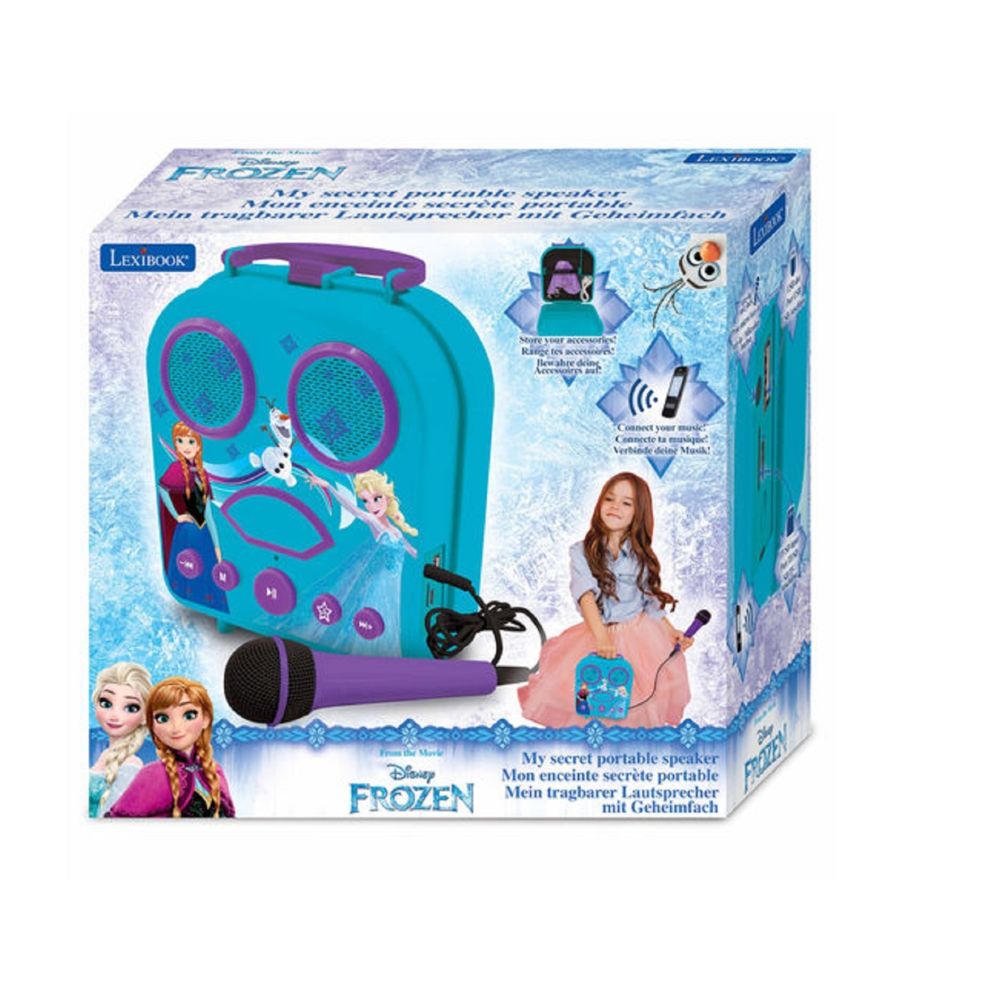 lexibook - Mon karaoké secret portable Disney La Reine des neiges - Radio, lecteur CD/MP3 enfant