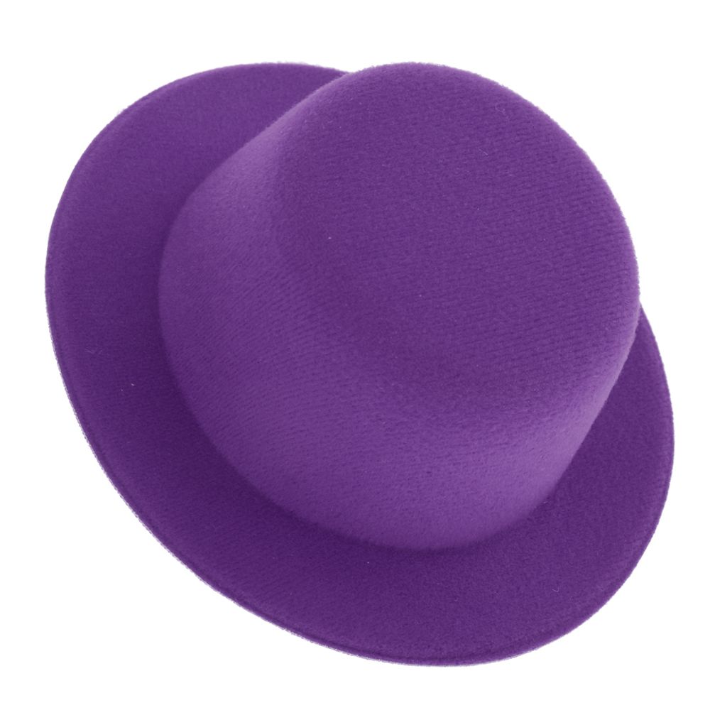 marque generique - 1/3 bjd feutre haut-de-forme élégant classique casquette formelle pour sd luts yosd violet - Poupons