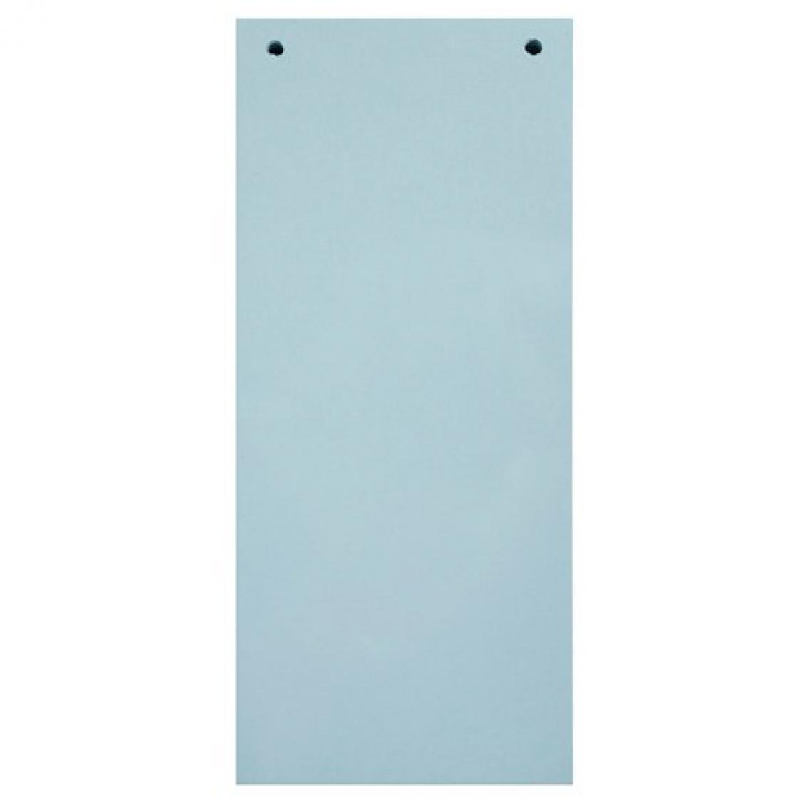 Exacompta - Paquet 100 fiches intercalaires horizontales unies perforées Forever - 105x240mm - Bleu clair - Lot de 7 - Accessoires Bureau