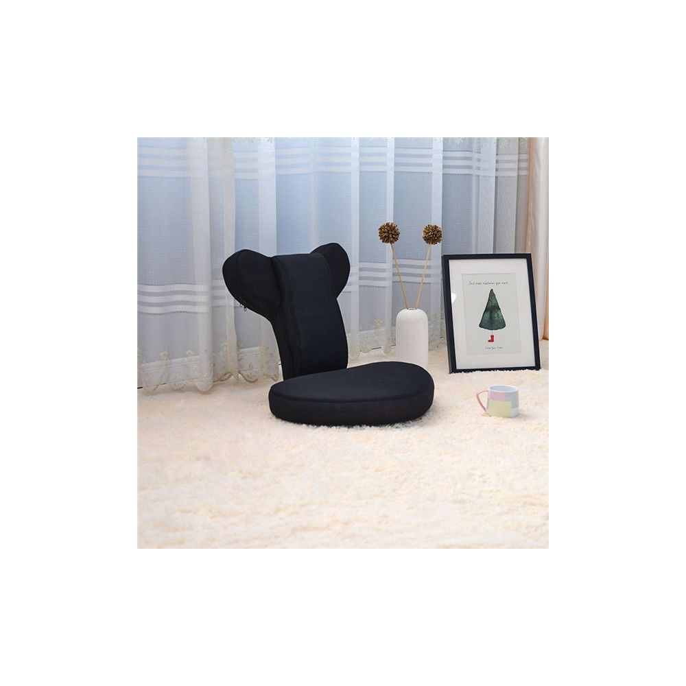 Wewoo - Fauteuil Salon chaise pliante réglable étage sans canapé Tatami Zaisu de posture de yoga Noir - Canapés