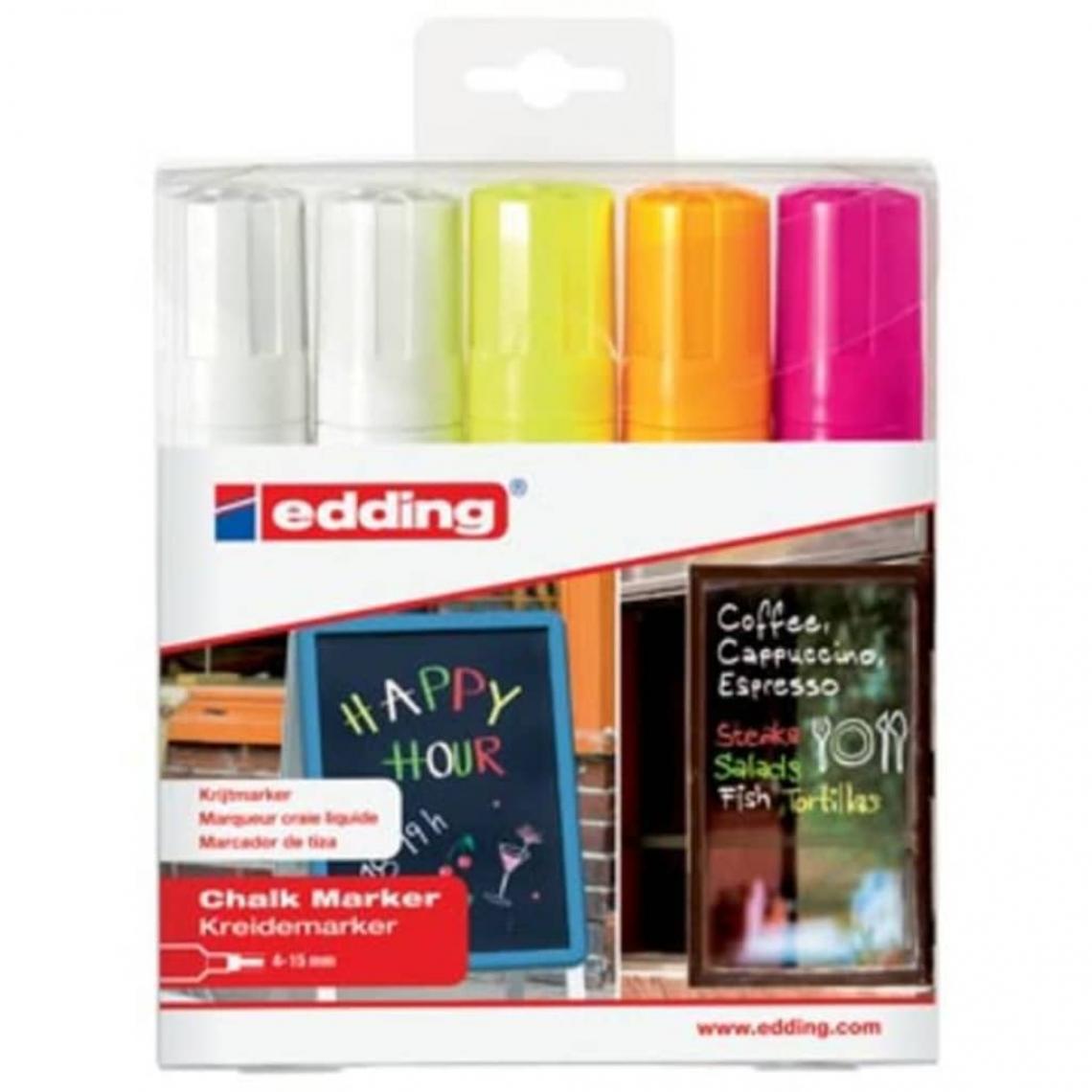 Edding - edding Marqueurs à craie 5 pcs Multicolore 4090 - Accessoires Bureau