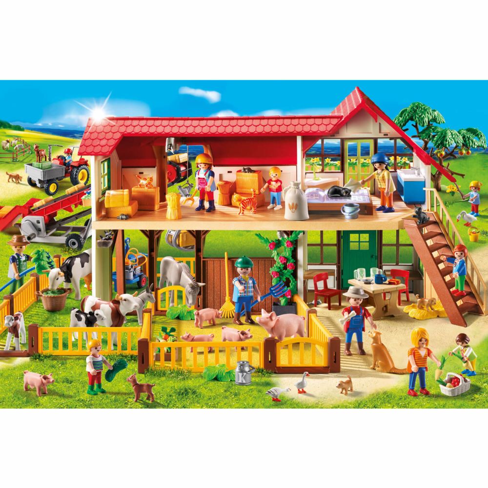 Playmobil - Puzzle 100 pièces : La Ferme : Playmobil - Animaux