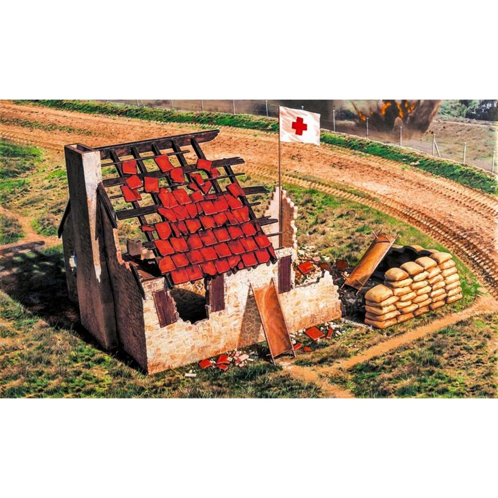 Airfix - Maquette Ruines de guerre : Strongpoint Croix-Rouge - Accessoires maquettes
