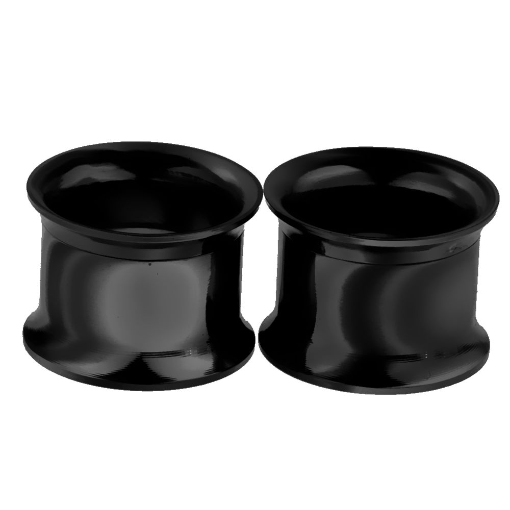 marque generique - Noir acier inoxydable oreille corps tunnels bouchons dilatateur de vis jambes 12mm - Perles