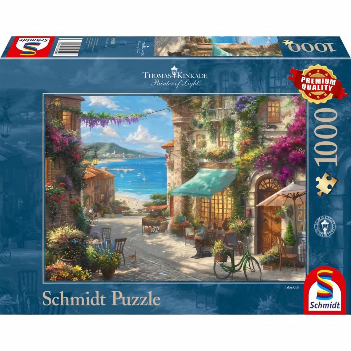 Schmidt Spiele - Puzzle Caf‚ sur la Riviera italienne, 1000 pcs - Animaux