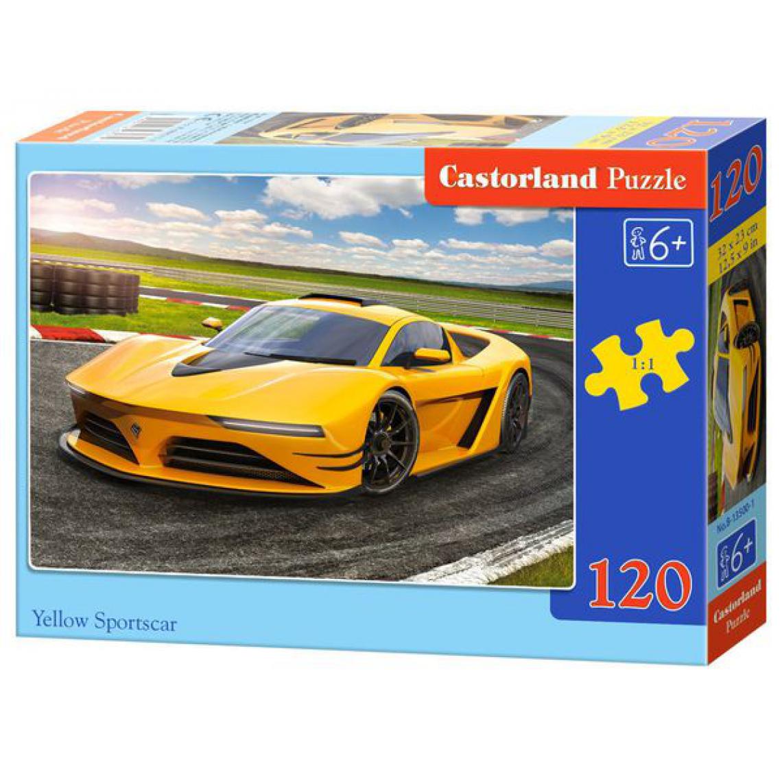 Castorland - Yellow Sportscar, Puzzle 120 Teile - Castorland - Accessoires et pièces