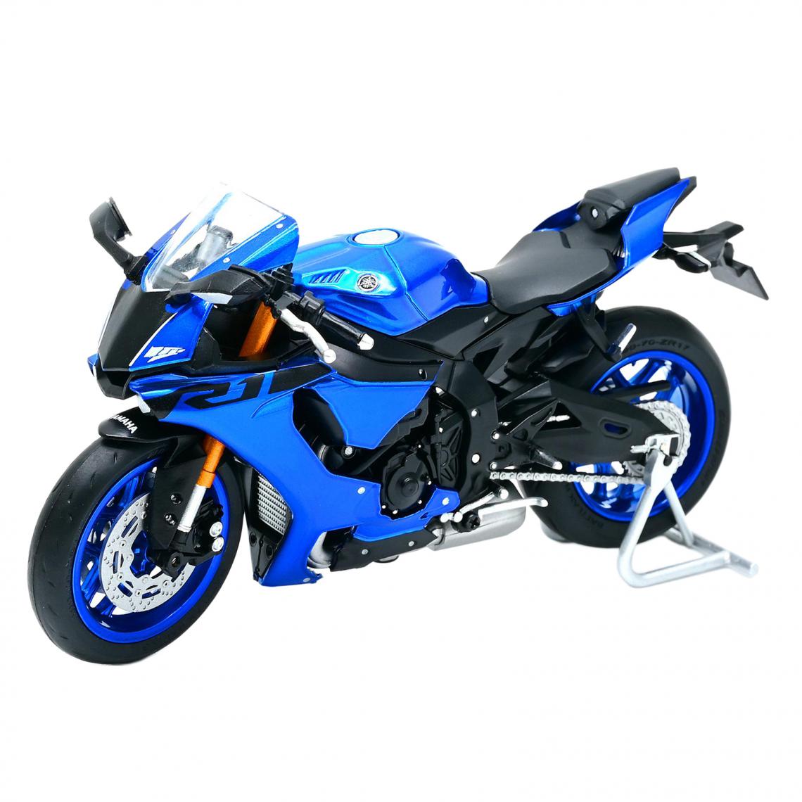 marque generique - 1:18 Yamaha YZF-R1 Moto En Alliage Moulé sous Pression Modèle Jouet Bleu R1 Moto Collection - Motos