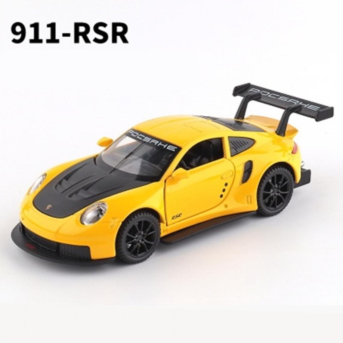 Universal - 1: 32 Porsche 911 RSR Coupé en alliage Voiture jouet moulée sous pression Voiture jouet en métal Collection haute simulation Jouet pour enfants | Voiture jouet moulée sous pression (jaune) - Voitures