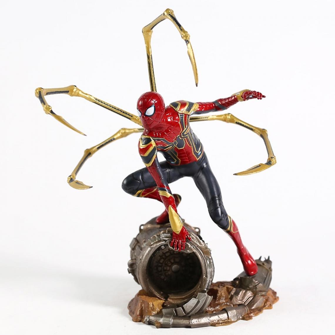 Universal - Marvel Avengers Infinity War Iron Spider Statue Spider-Man PVC Action Character Collection Model Super Hero Doll | Action Character(Coloré) - Mangas