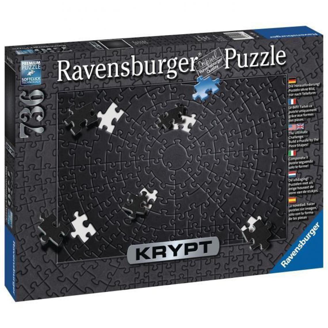 Ravensburger - Puzzle Krypt 736 p - Black - Animaux