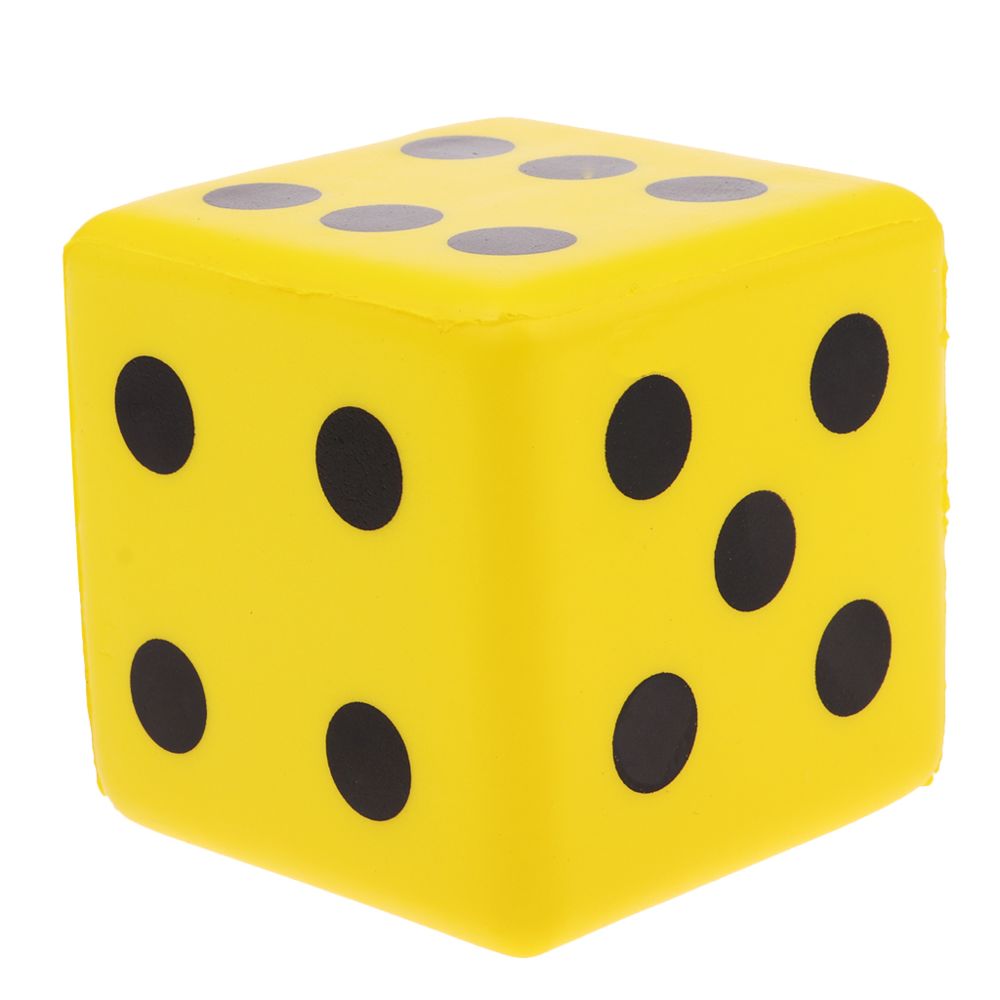 marque generique - éponge dés mousse point dés jouer aux dés pour les mathématiques enseignement évent jouet jaune - Jeux de rôles