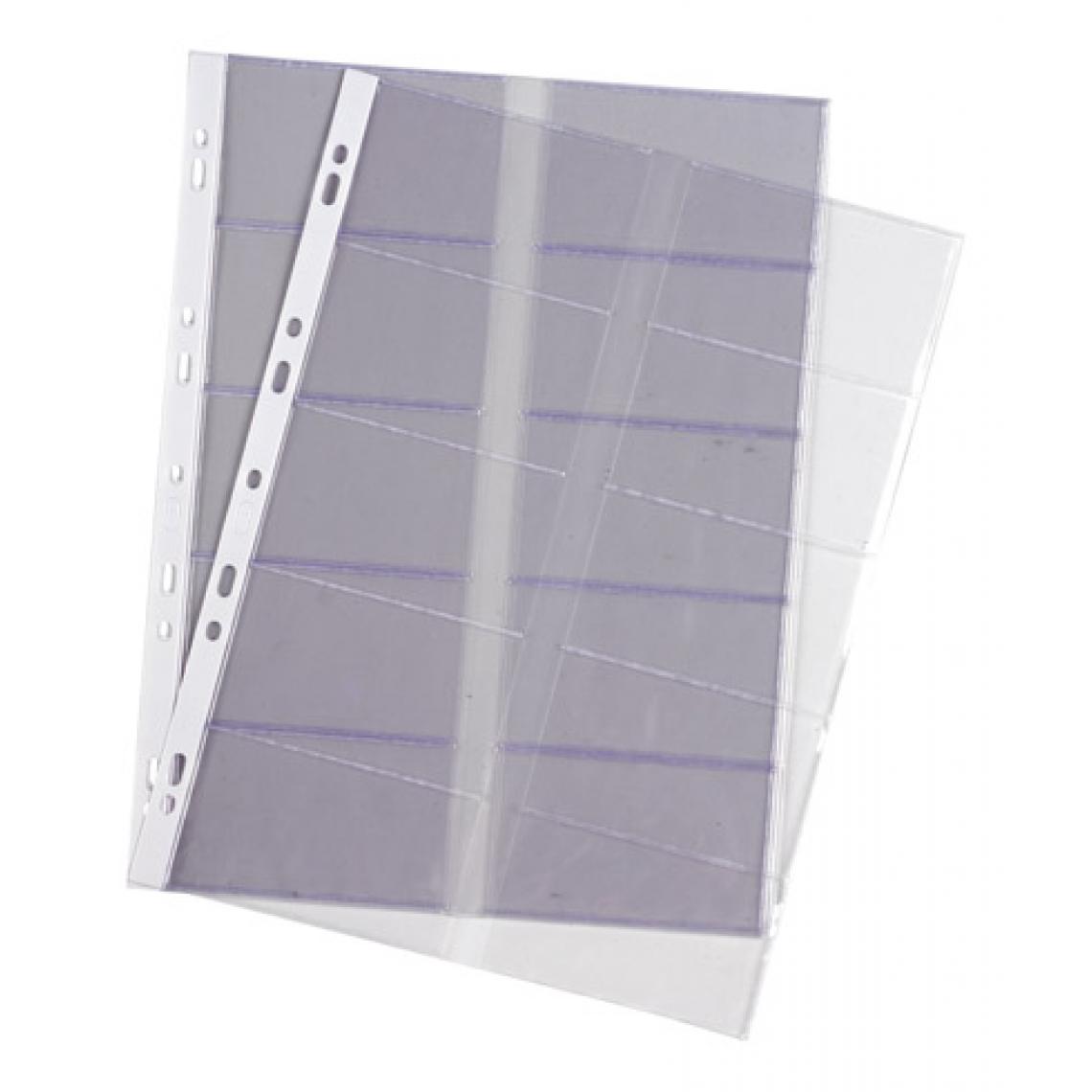 Oxford - Pochette transparente cartes de visite Oxford A4 PVC 10/100e incolore - Paquet de 10 - Accessoires Bureau