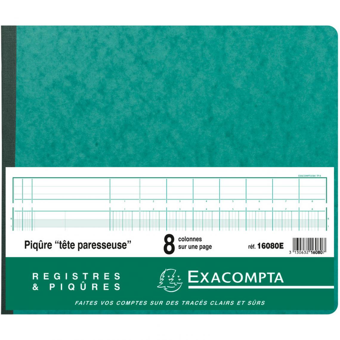 Exacompta - EXACOMPTA Piqûre tête paresseuse, 8 colonnes sur 1 page () - Accessoires Bureau