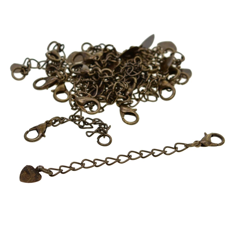 marque generique - Ensemble de 20 rallonges de chaîne pour collier avec fermoir à mousqueton or - Perles