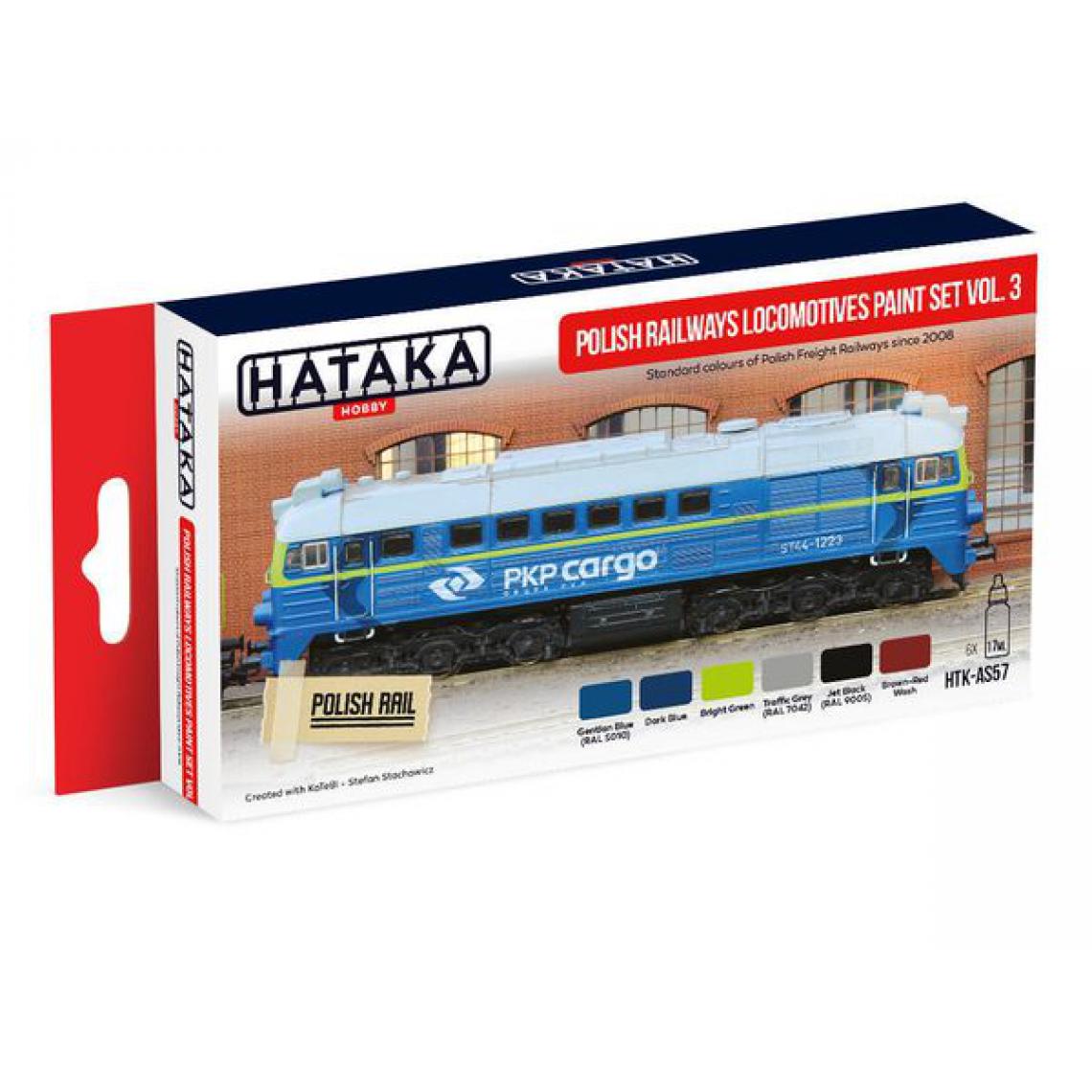 Hataka - Red Line Set (6 pcs) Polish Railways locomotives paint set vol. 3 - HATAKA - Accessoires et pièces