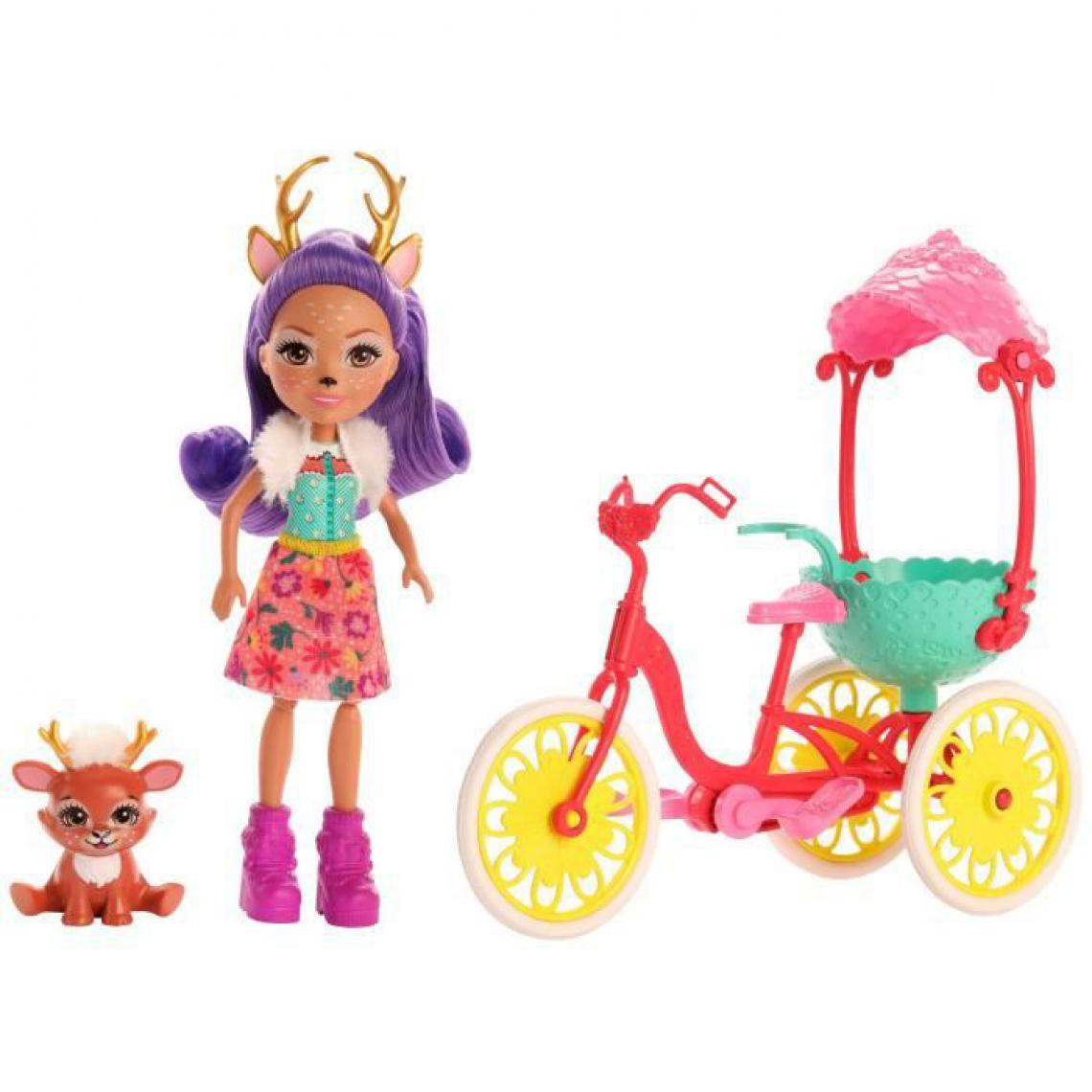 Enchantimals - Danessa Biche a Vélo - Mini-poupée - 4 ans et + - Poupées