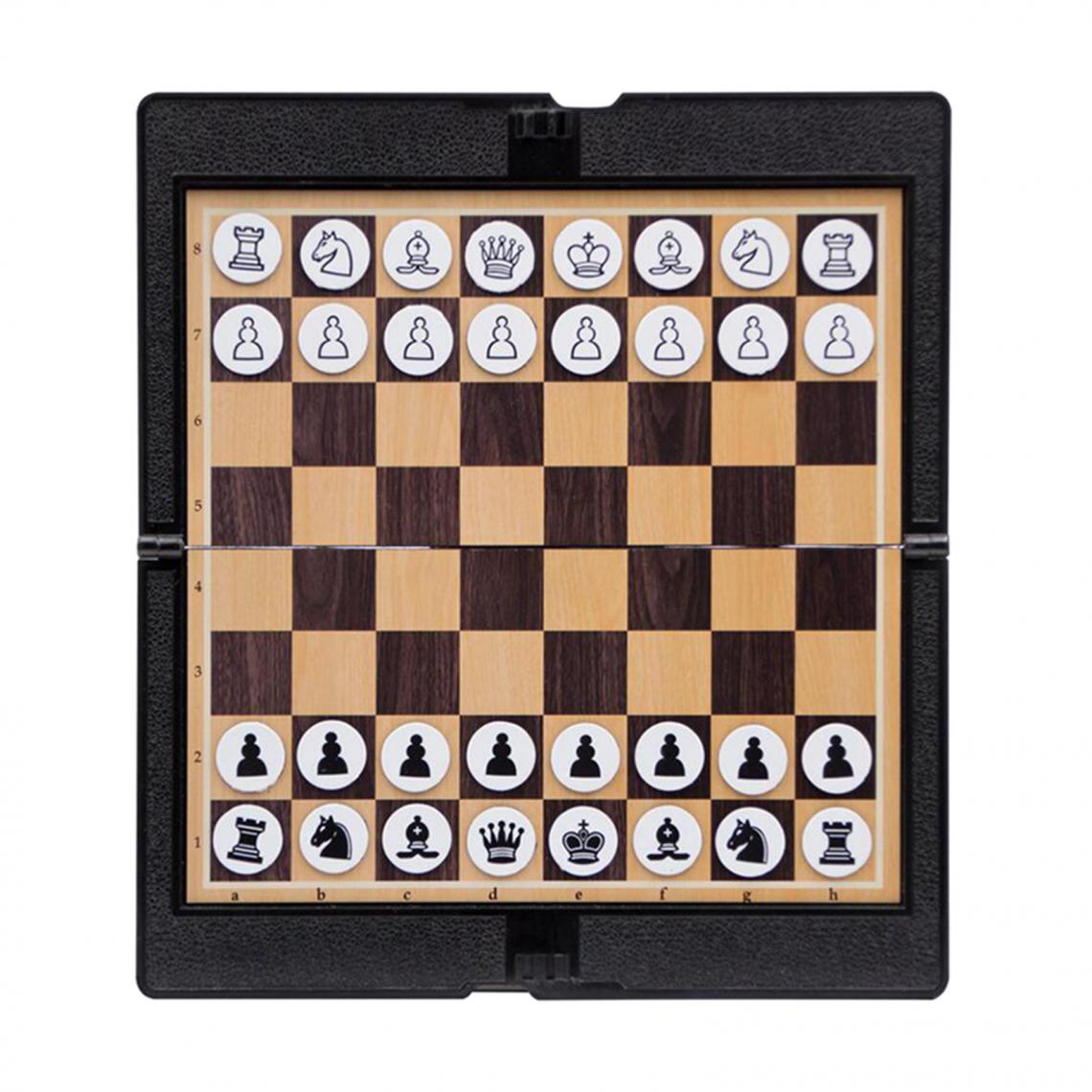 marque generique - Pliable Mini Magnétique Jeu d'échecs Portable Poche Portefeuille Échiquier Jeux pour Camping Voyage - Jeux de stratégie
