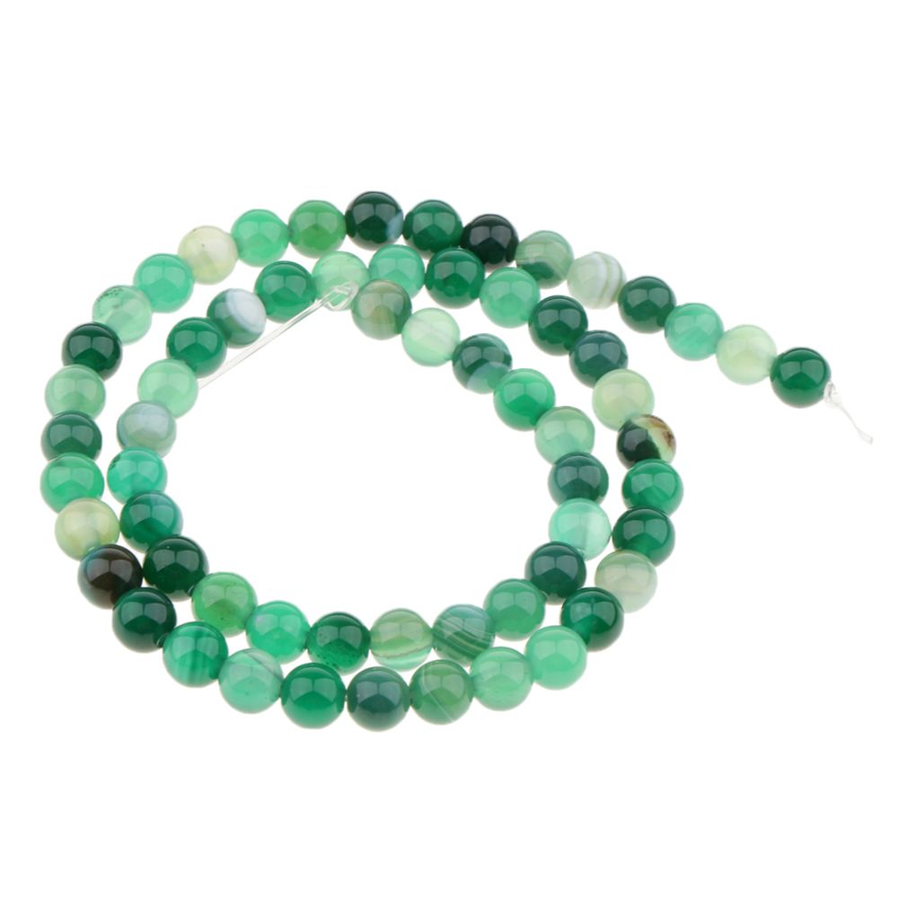 marque generique - 1 brin de perles en vrac rondes en agate de pierre naturelle bricolage artisanat 6mm - Perles
